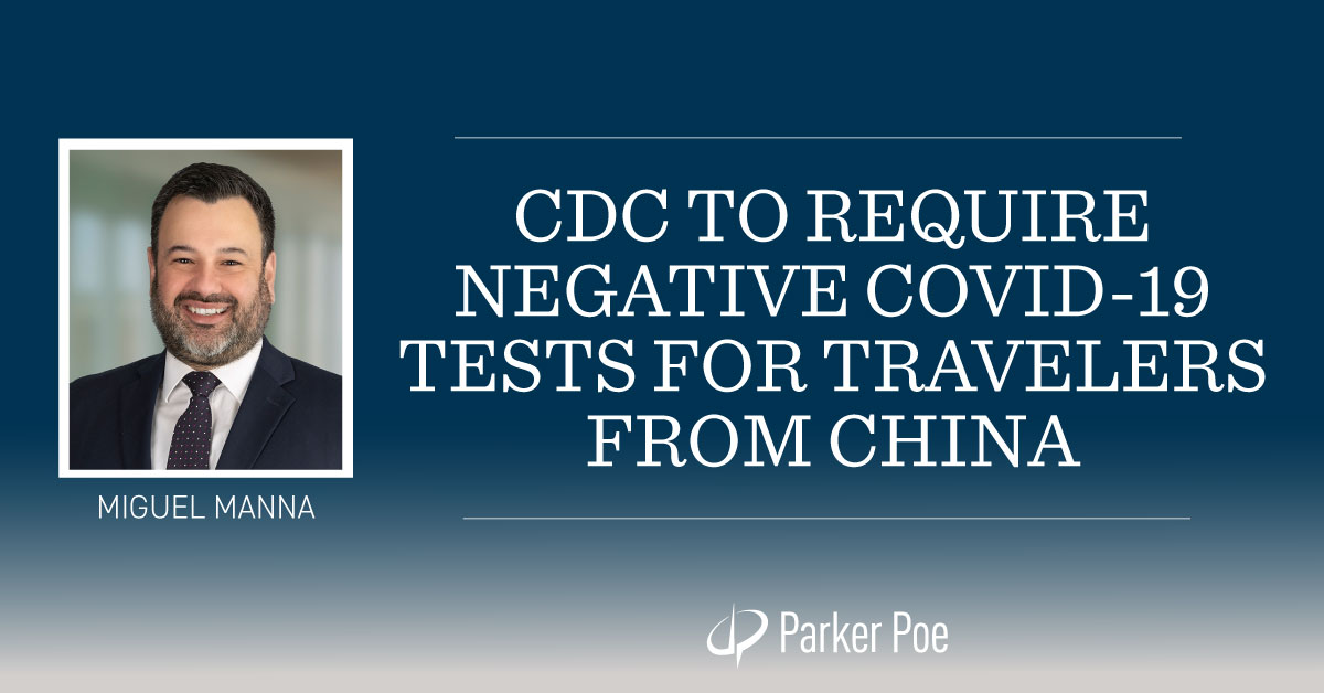 CDC to Require Negative COVID19 Tests for Travelers From China